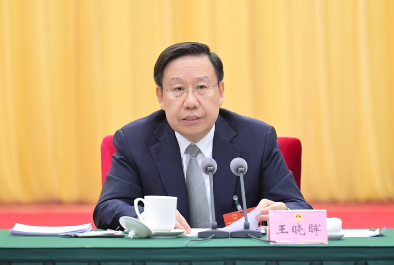 四川代表团举行全体会议 
审议大会有关决议草案 
王晓晖主持并讲话 施小琳参加「相关图片」